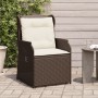 Reclining garden armchairs with brown cushions, 2 units, PE rattan. by , Outdoor sofas - Ref: Foro24-368992, Price: 242,67 €,...