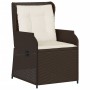 Reclining garden armchairs with brown cushions, 2 units, PE rattan. by , Outdoor sofas - Ref: Foro24-368992, Price: 242,67 €,...