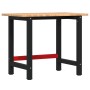 Rectangular solid oak workbench 100x60x81.5 cm by , Work tables - Ref: Foro24-3309658, Price: 136,91 €, Discount: %