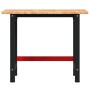 Rectangular solid oak workbench 100x60x81.5 cm by , Work tables - Ref: Foro24-3309658, Price: 136,91 €, Discount: %