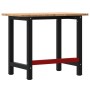 Rectangular solid oak workbench 100x60x81.5 cm by , Work tables - Ref: Foro24-3309658, Price: 136,91 €, Discount: %