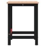 Solid beech wood workbench 100x(55-60)x81.5 cm by , Work tables - Ref: Foro24-3309664, Price: 113,79 €, Discount: %