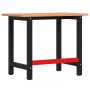 Solid beech wood workbench 100x(55-60)x81.5 cm by , Work tables - Ref: Foro24-3309666, Price: 112,78 €, Discount: %