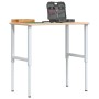 Banco de trabajo rectangular madera maciza 100x60x(71,5-98) cm de , Mesas de trabajo - Ref: Foro24-3309700, Precio: 126,45 €,...