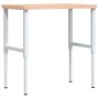 Solid beech wood workbench 100x(55-60)x(73-99.5) cm by , Work tables - Ref: Foro24-3309709, Price: 121,88 €, Discount: %