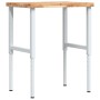 Rectangular solid wood workbench 80x60x(73-99.5) cm by , Work tables - Ref: Foro24-3309714, Price: 131,74 €, Discount: %