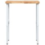 Rectangular solid wood workbench 80x60x(73-99.5) cm by , Work tables - Ref: Foro24-3309714, Price: 131,74 €, Discount: %