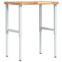 Rectangular solid wood workbench 80x60x(73-99.5) cm by , Work tables - Ref: Foro24-3309714, Price: 131,74 €, Discount: %