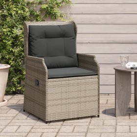 Zwei Garten-Liegestühle und Kissen aus grauem Kunststoff-Rattan. von , Outdoor-Sofas - Ref: Foro24-368993, Preis: 242,86 €, R...