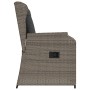 Reclining garden armchairs and 2 gray synthetic rattan cushions by , Outdoor sofas - Ref: Foro24-368993, Price: 242,67 €, Dis...