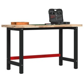 Solid acacia wood workbench, rectangular, 140x60x83 cm. by , Work tables - Ref: Foro24-3309673, Price: 216,01 €, Discount: %