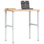 Rectangular solid wood workbench 100x60x(73-99.5) cm by , Work tables - Ref: Foro24-3309701, Price: 159,04 €, Discount: %