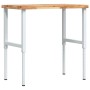 Rectangular solid wood workbench 100x60x(73-99.5) cm by , Work tables - Ref: Foro24-3309715, Price: 153,96 €, Discount: %