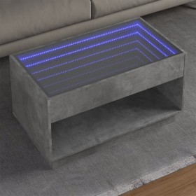 Coffee table with Infinity LED concrete gray 90x50x50 cm by , Coffee table - Ref: Foro24-847668, Price: 151,99 €, Discount: %