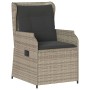 Garden reclining armchairs with gray cushions 2 units PE rattan by , Outdoor sofas - Ref: Foro24-368996, Price: 242,67 €, Dis...