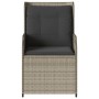 Garden reclining armchairs with gray cushions 2 units PE rattan by , Outdoor sofas - Ref: Foro24-368996, Price: 242,67 €, Dis...