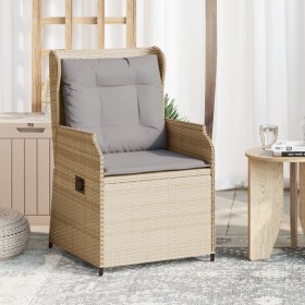 Garten-Liegestühle mit beigen Kissen, 2 Stück, aus PE-Rattan. von , Outdoor-Sofas - Ref: Foro24-368994, Preis: 242,86 €, Raba...