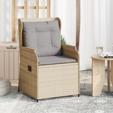 Garten-Liegestühle mit beigen Kissen, 2 Stück, aus PE-Rattan. von , Outdoor-Sofas - Ref: Foro24-368994, Preis: 242,67 €, Raba...