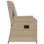 Garden reclining armchairs with beige cushions 2 units PE rattan by , Outdoor sofas - Ref: Foro24-368994, Price: 242,86 €, Di...