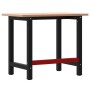 Rectangular solid oak workbench 100x60x81.5 cm by , Work tables - Ref: Foro24-3309660, Price: 138,61 €, Discount: %