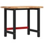 Solid acacia wood workbench, rectangular, 100x60x83 cm by , Work tables - Ref: Foro24-3309669, Price: 170,99 €, Discount: %