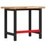 Solid acacia wood workbench, rectangular, 100x60x83 cm by , Work tables - Ref: Foro24-3309669, Price: 170,99 €, Discount: %