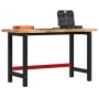 Solid acacia wood workbench, rectangular, 140x60x83 cm by , Work tables - Ref: Foro24-3309674, Price: 222,99 €, Discount: %