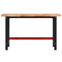 Solid acacia wood workbench, rectangular, 140x60x83 cm by , Work tables - Ref: Foro24-3309674, Price: 222,99 €, Discount: %