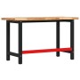 Solid acacia wood workbench, rectangular, 140x60x83 cm by , Work tables - Ref: Foro24-3309674, Price: 222,99 €, Discount: %