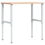 Banco de trabajo rectangular madera maciza 100x60x(71,5-98) cm de , Mesas de trabajo - Ref: Foro24-3309704, Precio: 124,44 €,...