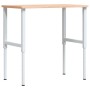 Banco de trabajo rectangular madera maciza 100x60x(71,5-98) cm de , Mesas de trabajo - Ref: Foro24-3309704, Precio: 124,44 €,...