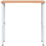 Solid beech wood workbench 100x(55-60)x(71.5-98) cm by , Work tables - Ref: Foro24-3309710, Price: 106,36 €, Discount: %