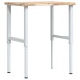 Rectangular solid wood workbench 80x60x(73-99.5) cm by , Work tables - Ref: Foro24-3309712, Price: 128,84 €, Discount: %