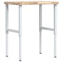 Rectangular solid wood workbench 80x60x(73-99.5) cm by , Work tables - Ref: Foro24-3309712, Price: 128,84 €, Discount: %