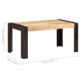 Mesa de comedor de madera maciza de mango 160x80x76 cm de , Mesas de cocina y de comedor - Ref: Foro24-3060199, Precio: 314,6...