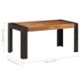 Mesa de comedor de madera maciza de mango 160x80x76 cm de , Mesas de cocina y de comedor - Ref: Foro24-3060200, Precio: 303,9...