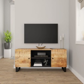 Solid mango wood TV stand 105x33x46 cm by , TV Furniture - Ref: Foro24-345220, Price: 112,99 €, Discount: %