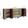 Ein Sideboard aus 3 Teilen aus recyceltem Massivholz. von , Sideboards - Ref: Foro24-3143640, Preis: 402,52 €, Rabatt: %