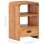 Solid acacia wood bedside table with honey finish, measuring 40x30x60 cm. by , Nightstands - Ref: Foro24-289633, Price: 151,2...