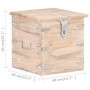 Baúl de madera maciza de acacia 40x40x40 cm de , Baúles de almacenamiento - Ref: Foro24-289646, Precio: 144,99 €, Descuento: %