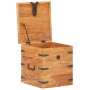 Solid acacia wood trunk 40x40x40 cm by , Storage trunks - Ref: Foro24-289645, Price: 123,60 €, Discount: %