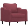 Sofagarnitur mit 3-teiligen Kissen, Stoff in Weinrot. von , Sofas - Ref: Foro24-3201792, Preis: 738,15 €, Rabatt: %