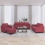 Sofagarnitur mit 4-teiligen Kissen, Stoff in Weinrot. von , Sofas - Ref: Foro24-3201784, Preis: 754,36 €, Rabatt: %