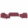 Sofagarnitur mit 4-teiligen Kissen, Stoff in Weinrot. von , Sofas - Ref: Foro24-3201784, Preis: 754,36 €, Rabatt: %