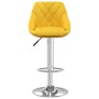 Taburete de bar de terciopelo amarillo mostaza de , Taburetes de cocina - Ref: Foro24-335301, Precio: 80,25 €, Descuento: %