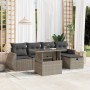 Garden sofa set 6 pieces and gray synthetic rattan cushions by , Garden sets - Ref: Foro24-3275132, Price: 500,37 €, Discount: %