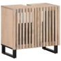 Solid mango wood sink cabinet for bathroom 62x34x58 cm by , Bathroom furniture - Ref: Foro24-377532, Price: 106,95 €, Discoun...