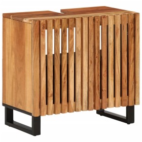 Solid acacia wood bathroom sink cabinet 62x34x58 cm by , Bathroom furniture - Ref: Foro24-377530, Price: 126,30 €, Discount: %