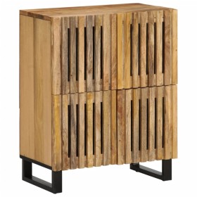 Solid rough mango wood sideboard 60x34x75 cm by , Lockers and storage cabinets - Ref: Foro24-377564, Price: 134,99 €, Discoun...