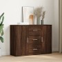 Engineered wood brown oak sideboard 90.5x29.5x65 cm by , Sideboards - Ref: Foro24-849880, Price: 92,00 €, Discount: %